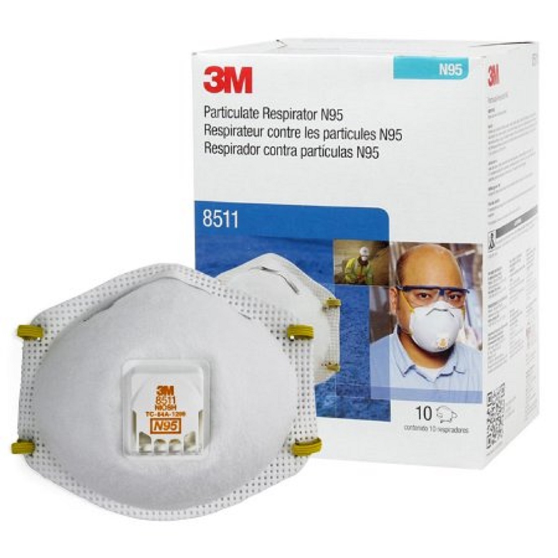 3M 8511 N95 Mask (10 Made - PacMedPro